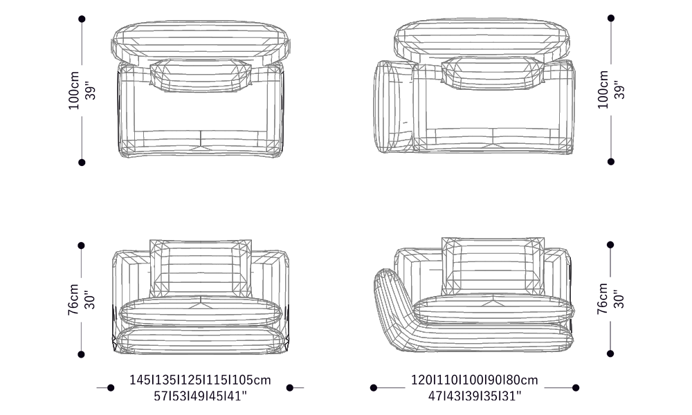 Image of the complete dimensions of the product